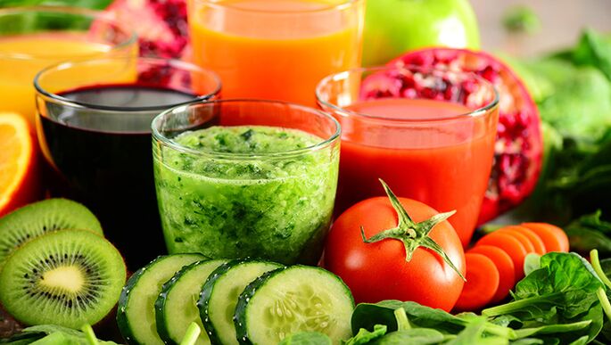 نوشیدنی های میوه و سبزیجات در مورد نوشیدن رژیم غذایی